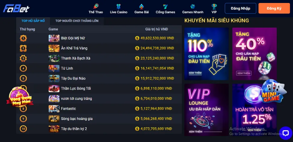Các chương trình khuyến mãi và ưu đãi độc quyền tại 98win8 nhà cái